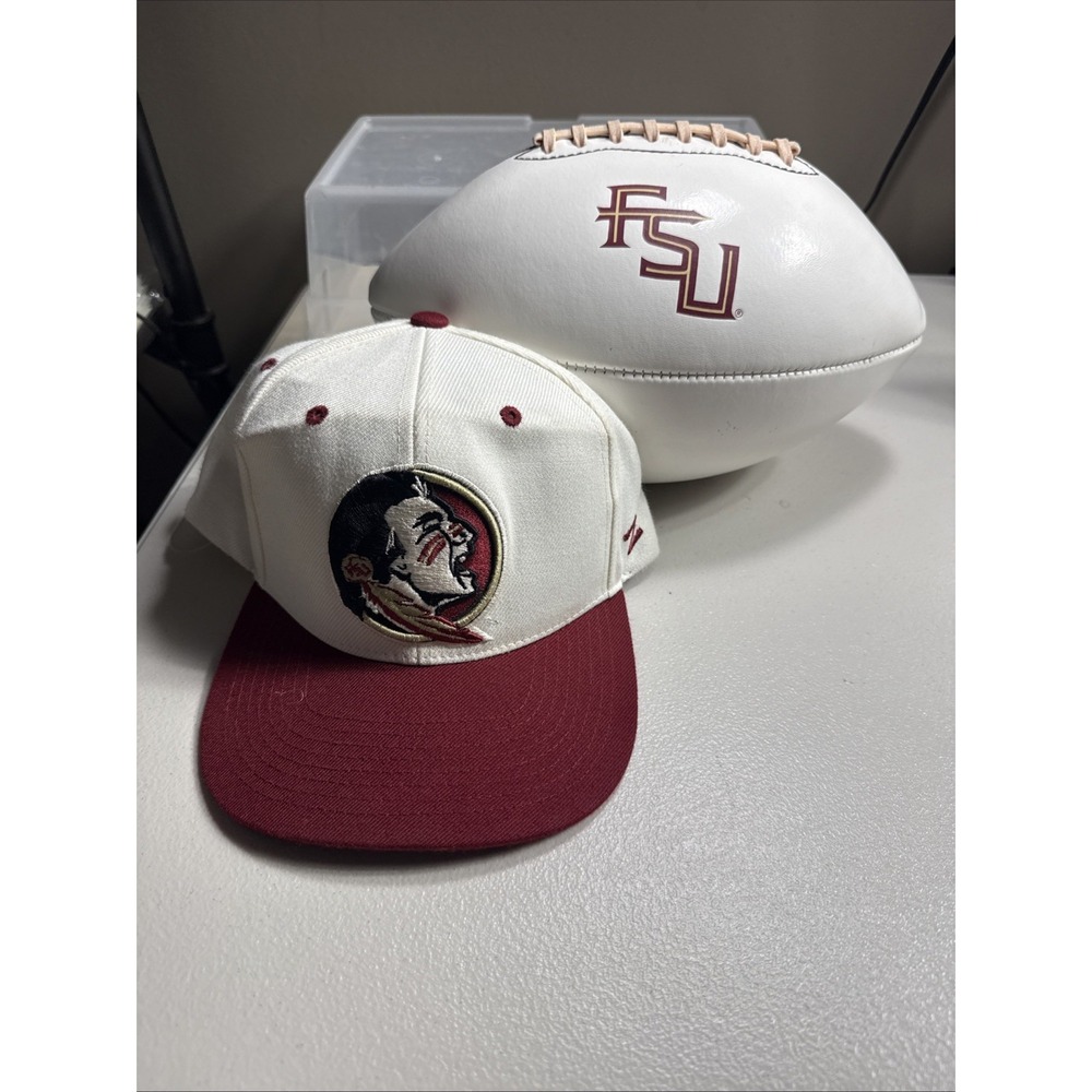 VTG Florida State Seminoles Zephyr Snapback Hat & Nike FSU Autograph Football